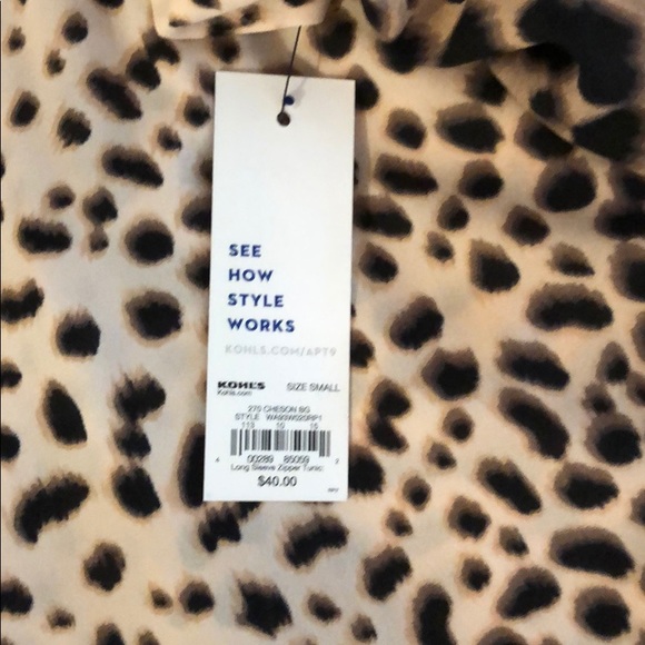 APT. 9 Cheetah/Leopard Print Flowy Top - Picture 3 of 5